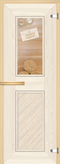 Дверь "С ЛЕГКИМ ПАРОМ", липа, 8 мм 690*1890. Печать запекаемыми керамическими красками. Левая! слайд 1