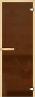 Дверь для сауны "НОРМА" бронзовая с матированием, липа, 8 мм 690*1790 слайд 1