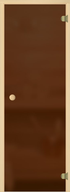Дверь для саун "ЭКОНОМ" бронзовая с матированием, осина, 6 мм 690*1890 слайд 1