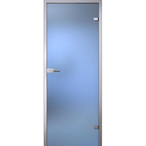Бесцветная матовая стеклянная дверь 600х2000 слайд 1