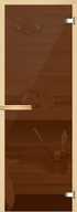 Дверь для сауны "НОРМА" бронзовая, липа, 8 мм 590*1790 слайд 1