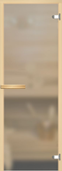 Дверь для сауны "НОРМА" прозрачная с матированием, липа, 8 мм 690*1890 слайд 1