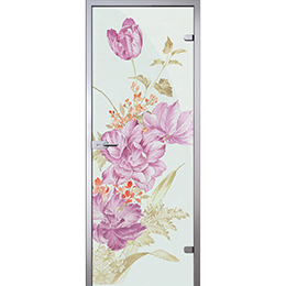 Дверь Изящные цветы арт-дизайн D_689951425 слайд 1