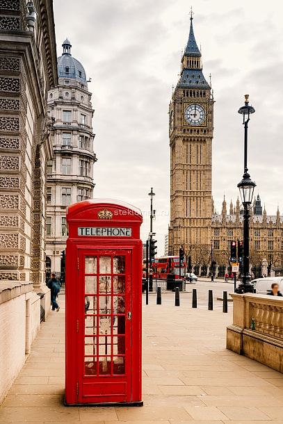 Дверь Красная Телефонная будка в Лондоне D_1008479923 слайд 2