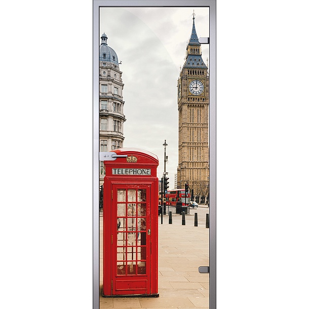 Дверь Красная Телефонная будка в Лондоне D_1008479923 слайд 1