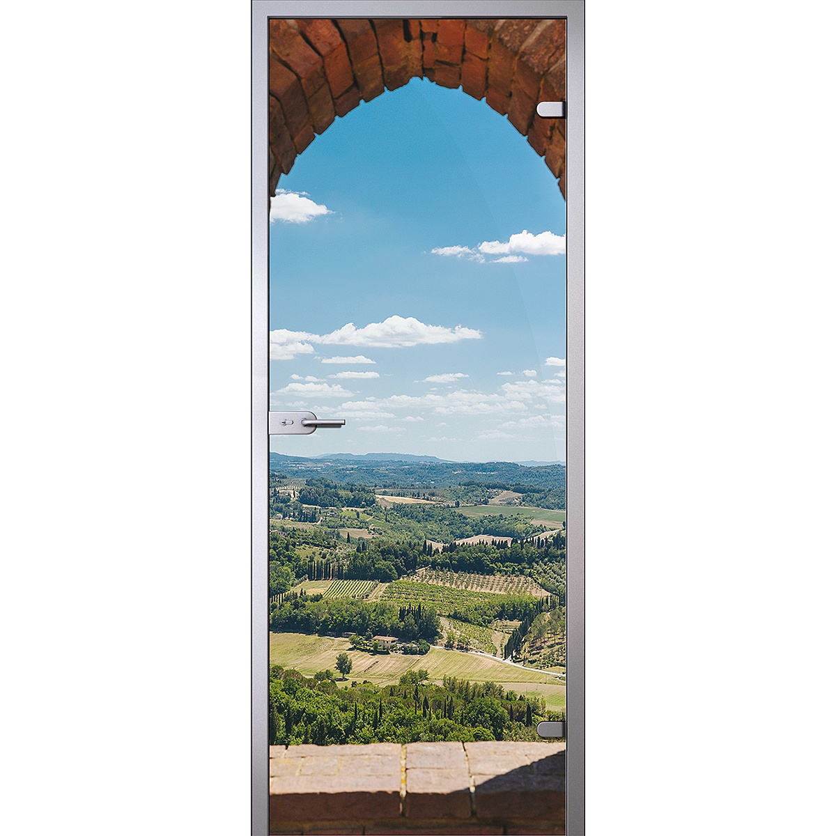 Дверь Сельский пейзаж Тоскана Италия D_1043896687 превью слайда 1