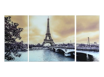 Модульная картина на стекле – Париж слайд 1