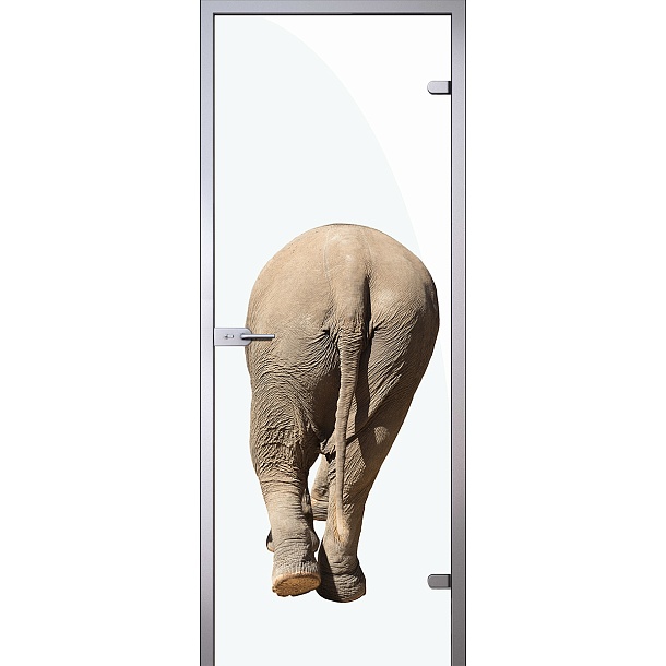 Дверь Зад слона на белом фоне D_579064615 слайд 1