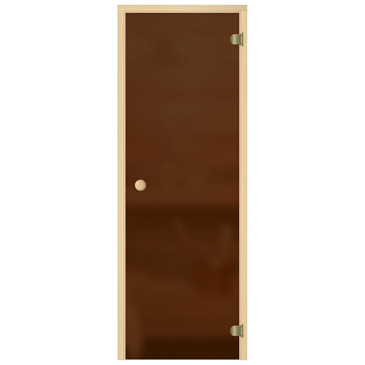 Дверь для саун "ЭКОНОМ" бронзовая с матированием, сосна, 6 мм 690*1890 превью слайда 1