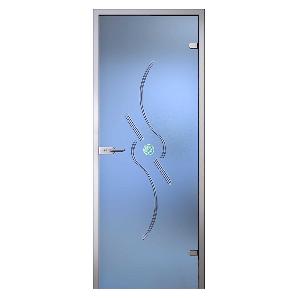 Дверь "Милена" 800x2000 серое/бронзовое слайд 1