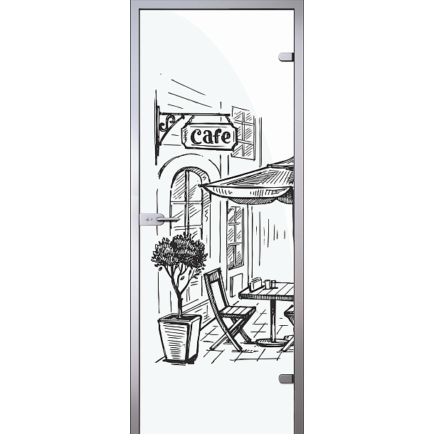 Дверь Уличное кафе в Старом городе D_524492599 слайд 1