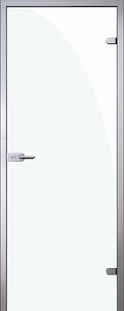 Стеклянная дверь "Триплекс белый" 600x2000 слайд 1
