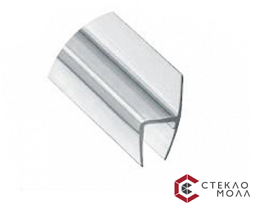 Уплотнитель силиконовый, жесткий  для смыкания неподвижной панели и подвижной под углом 180 градусов превью слайда 1