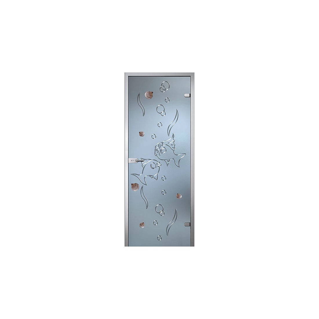 Дверь "Елена" 800x2000 серое/бронзовое превью слайда 1