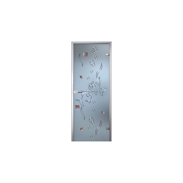 Дверь "Елена" 800x2000 серое/бронзовое слайд 1