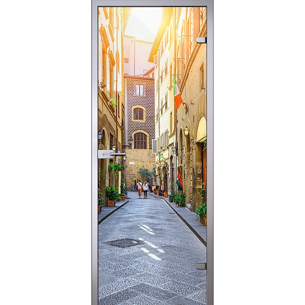 Дверь Узкая улочка во Флоренции Тоскана Италия D_1069236374 слайд 1