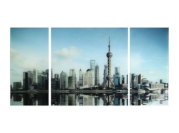 Модульная картина на стекле – Шанхай слайд 1