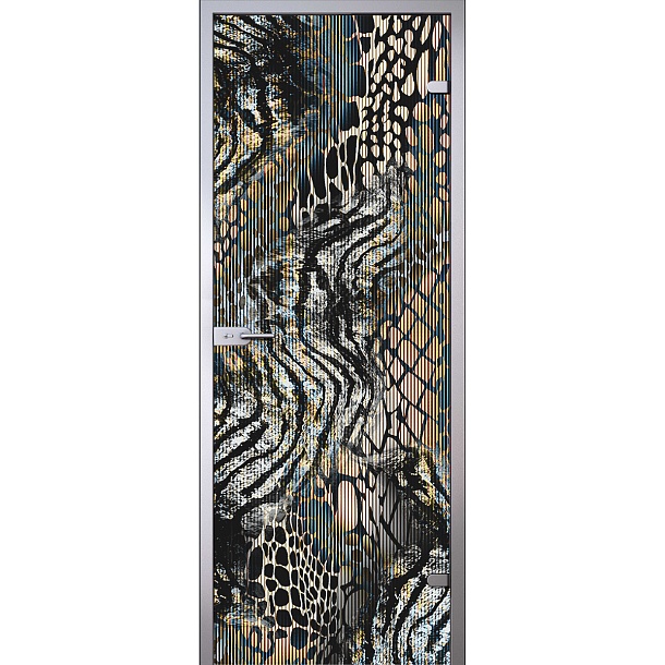 Дверь Абстрактная текстура леопард и тигр D_757324204 слайд 1
