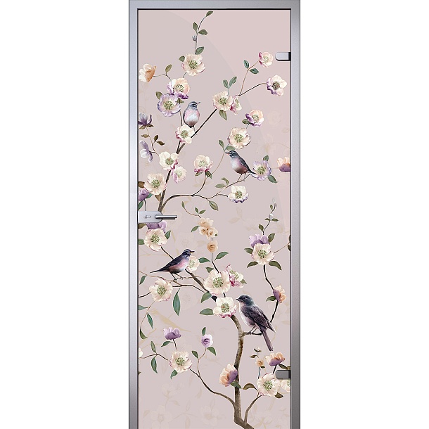 Дверь Птицы на цветущем дереве D_744023719 слайд 1