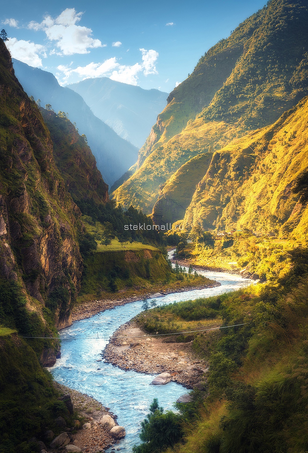 Дверь Река в Гималайских горах D_748916956 превью слайда 2
