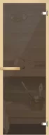 Дверь для сауны "НОРМА" серая с матированием, липа, 8 мм 690*1990 слайд 1