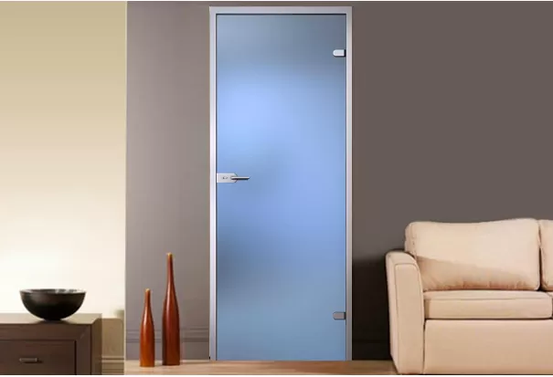 Бесцветная матовая стеклянная дверь 800х2000 слайд 2