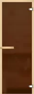 Дверь для сауны "НОРМА" бронзовая с матированием, липа, 8 мм 690*1990 слайд 1